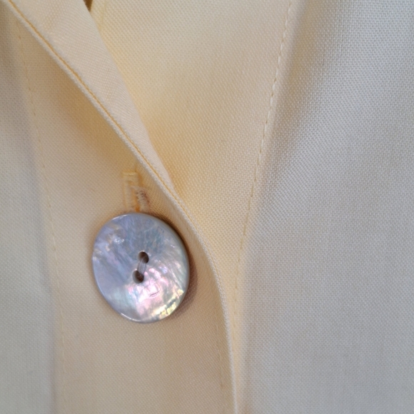 Foxcroft Buttondown Blouse Plus Sz18 Jonquil 3/4Sleeves Collar/Cuffs Quality - Picture 4 of 11